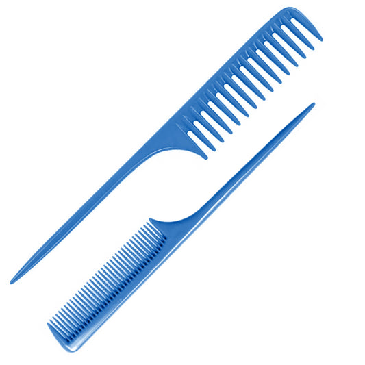 AC111 - Detangling Tail Combs - Wide and Fine Tooth, Anti Static by Wig Aisle in color AC-BLUE