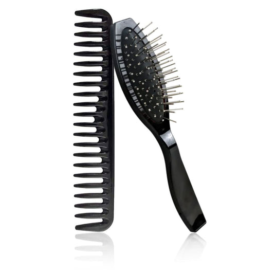 AC221 - Wig Brush with Wire Ball-Tip & Wide Tooth Detangling Comb by Wig Aisle
